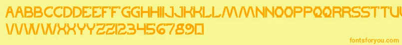 LetsGetItOn Font – Orange Fonts on Yellow Background