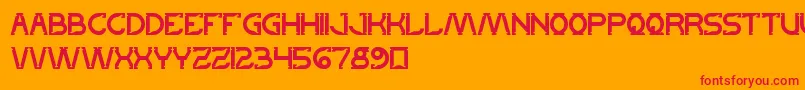LetsGetItOn Font – Red Fonts on Orange Background