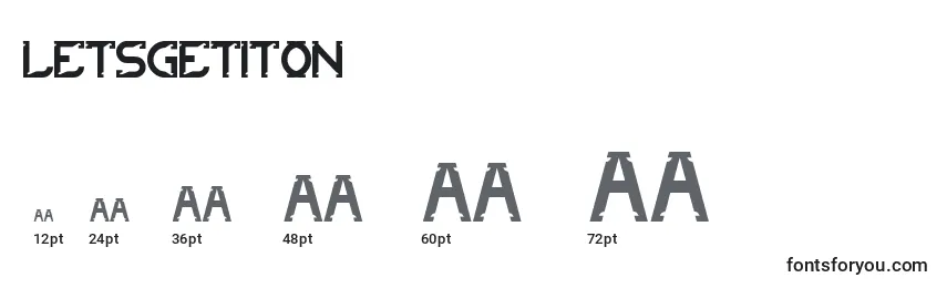 LetsGetItOn Font Sizes