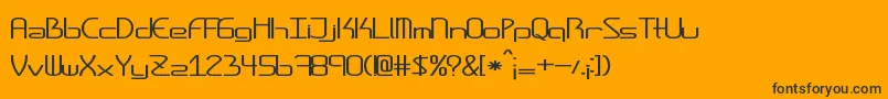 Amplitudesstretched Font – Black Fonts on Orange Background
