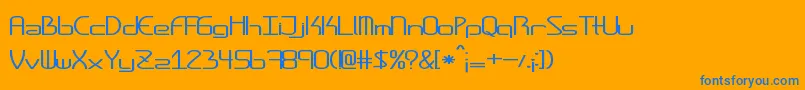 Amplitudesstretched Font – Blue Fonts on Orange Background