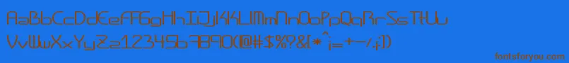Amplitudesstretched Font – Brown Fonts on Blue Background