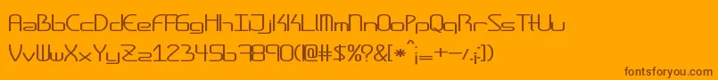 Amplitudesstretched Font – Brown Fonts on Orange Background