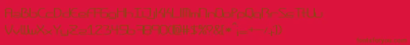 Amplitudesstretched Font – Brown Fonts on Red Background