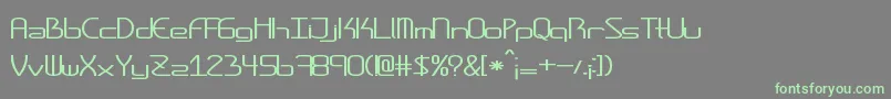 フォントAmplitudesstretched – 灰色の背景に緑のフォント