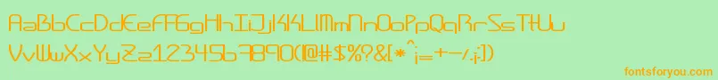 Amplitudesstretched Font – Orange Fonts on Green Background