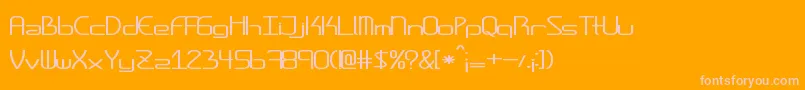 Amplitudesstretched Font – Pink Fonts on Orange Background