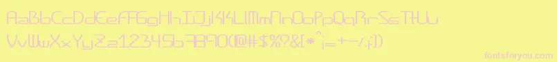 Amplitudesstretched Font – Pink Fonts on Yellow Background