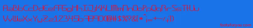 Amplitudesstretched Font – Red Fonts on Blue Background