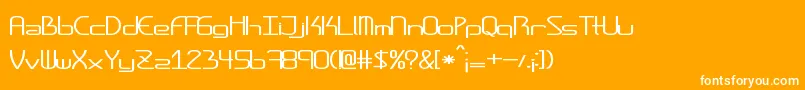 Amplitudesstretched Font – White Fonts on Orange Background