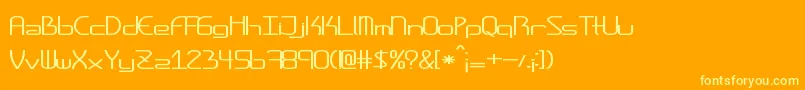 Amplitudesstretched Font – Yellow Fonts on Orange Background