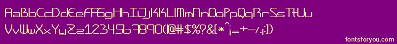 Amplitudesstretched Font – Yellow Fonts on Purple Background