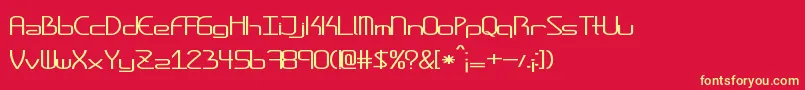 Amplitudesstretched Font – Yellow Fonts on Red Background