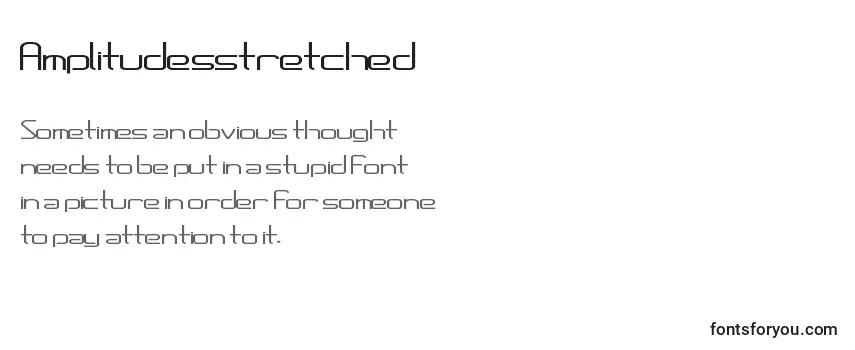 Review of the Amplitudesstretched Font