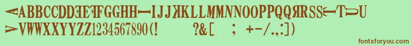 DeathFont Font – Brown Fonts on Green Background