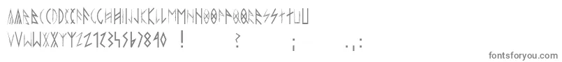 Esthajnalcsillag-fontti – harmaat kirjasimet valkoisella taustalla