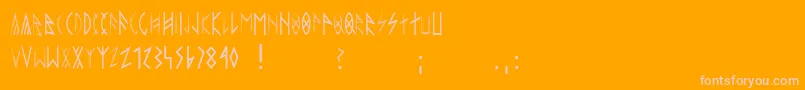 Esthajnalcsillag Font – Pink Fonts on Orange Background