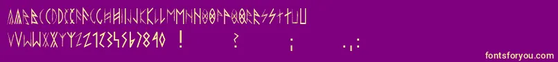 Esthajnalcsillag Font – Yellow Fonts on Purple Background
