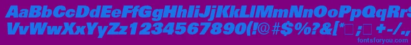 MercatDisplaySsiItalic Font – Blue Fonts on Purple Background