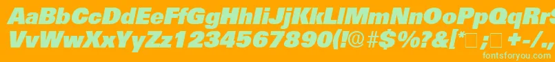 MercatDisplaySsiItalic Font – Green Fonts on Orange Background