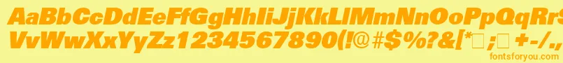 MercatDisplaySsiItalic Font – Orange Fonts on Yellow Background