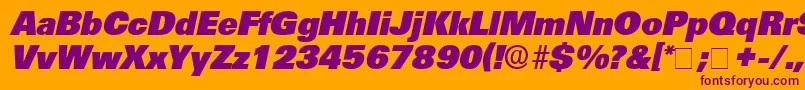 MercatDisplaySsiItalic Font – Purple Fonts on Orange Background