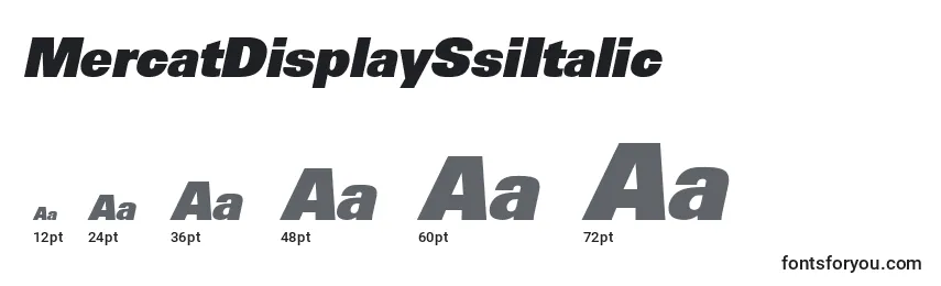 MercatDisplaySsiItalic Font Sizes