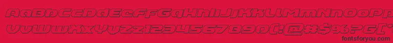 Annapolislowercaseoutital Font – Black Fonts on Red Background
