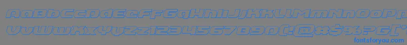 Annapolislowercaseoutital Font – Blue Fonts on Gray Background
