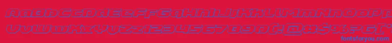 Annapolislowercaseoutital Font – Blue Fonts on Red Background