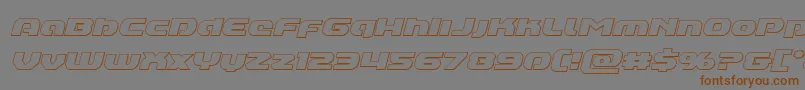 Annapolislowercaseoutital Font – Brown Fonts on Gray Background