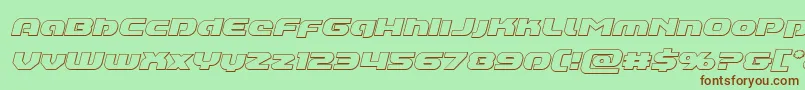 Annapolislowercaseoutital Font – Brown Fonts on Green Background