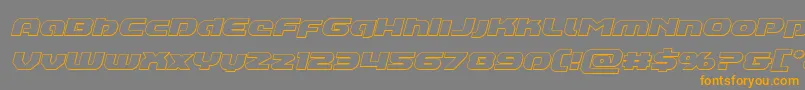 Annapolislowercaseoutital Font – Orange Fonts on Gray Background