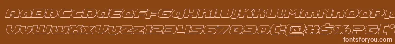 Annapolislowercaseoutital Font – Pink Fonts on Brown Background