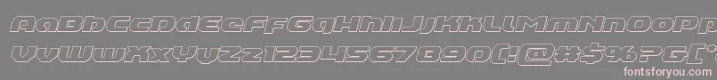 Annapolislowercaseoutital Font – Pink Fonts on Gray Background