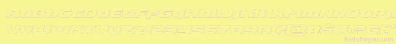 Annapolislowercaseoutital Font – Pink Fonts on Yellow Background