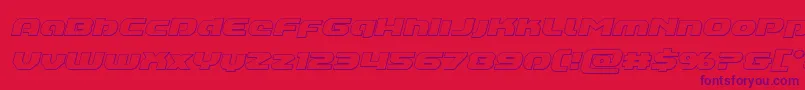 Annapolislowercaseoutital Font – Purple Fonts on Red Background
