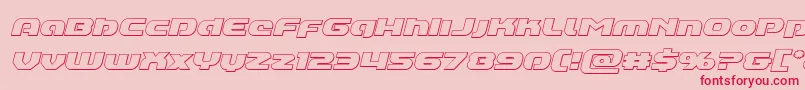 Annapolislowercaseoutital Font – Red Fonts on Pink Background