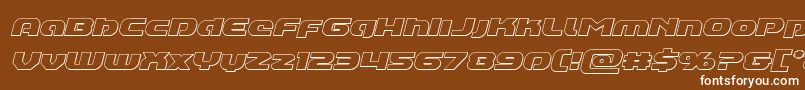 Annapolislowercaseoutital Font – White Fonts on Brown Background