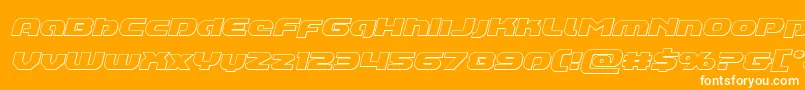 Annapolislowercaseoutital Font – White Fonts on Orange Background