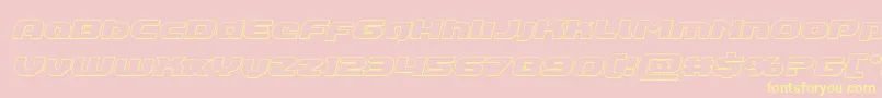 Annapolislowercaseoutital Font – Yellow Fonts on Pink Background