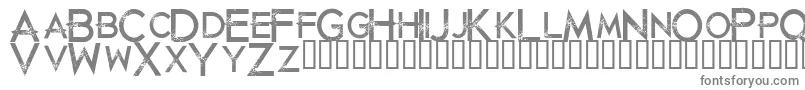 Justdiealready-fontti – harmaat kirjasimet valkoisella taustalla