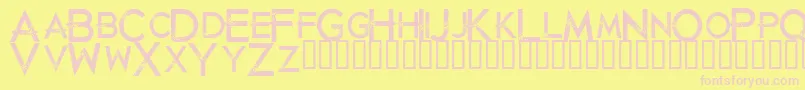 Justdiealready Font – Pink Fonts on Yellow Background