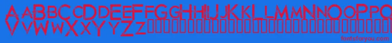 Justdiealready Font – Red Fonts on Blue Background