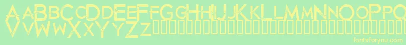 Justdiealready Font – Yellow Fonts on Green Background