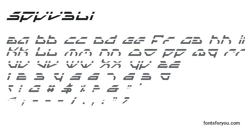 Schriftart Spyv3li – Alphabet, Zahlen, spezielle Symbole