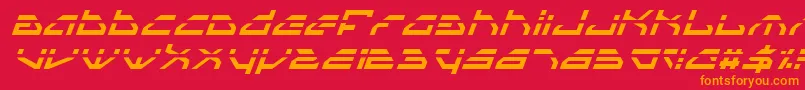 Spyv3li Font – Orange Fonts on Red Background