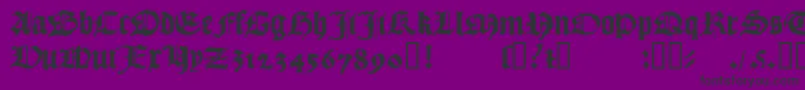 フォント1492QuadrataLim – 紫の背景に黒い文字