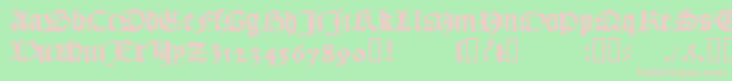 1492QuadrataLim Font – Pink Fonts on Green Background