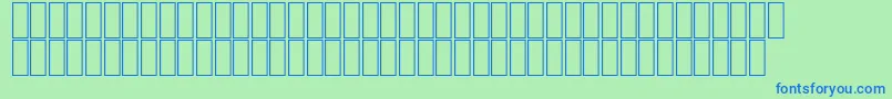 Interleaved2of5Demo Font – Blue Fonts on Green Background